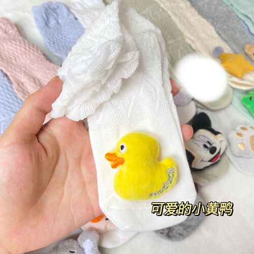Summer thin baby over-the-knee long breathable mesh anti-mosquito socks baby cartoon three-dimensional cute ins doll socks