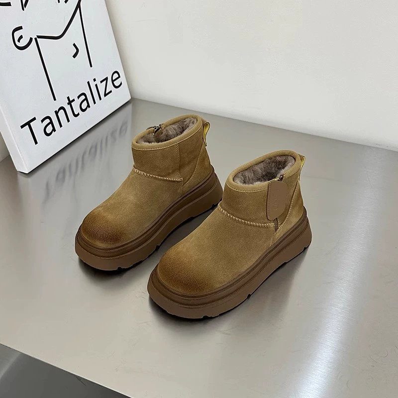 Keep warm non-slip ski winter low boots platform, 2024 years
