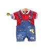 Children's overall, cartoon trousers for boys, summer polo, 0-4 years, with short sleeve