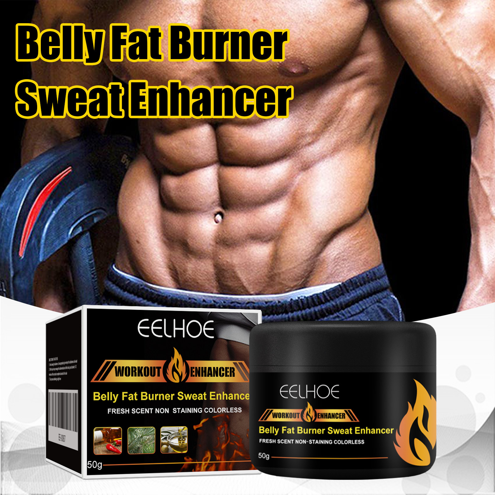 Eelhoe Body Care Essence Abdominal Muscle Care Men's and Women's Chest Muscle Massage Fitness Conditioning Gentle Care Cream