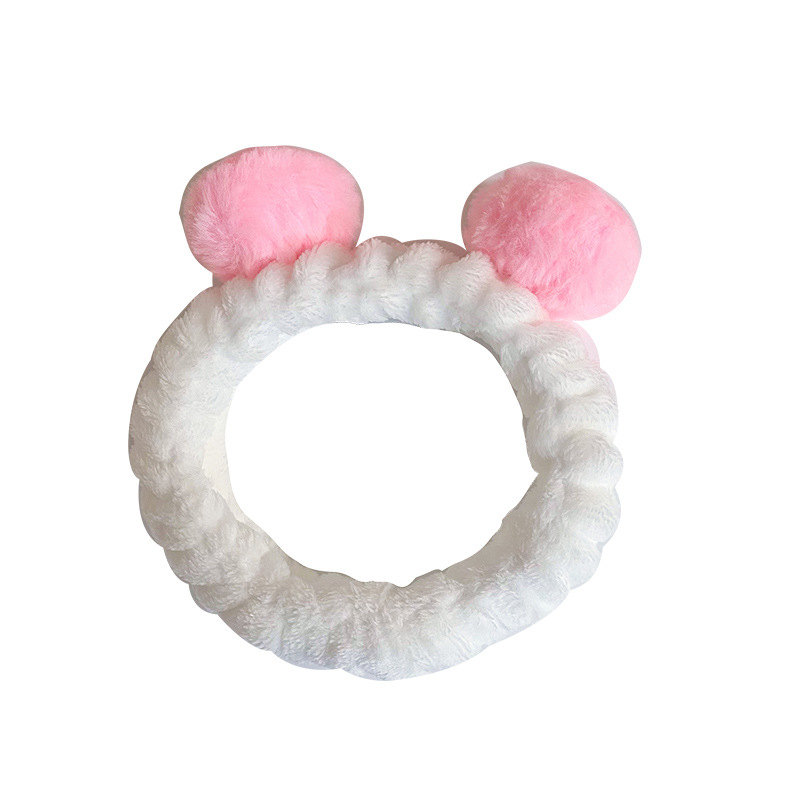 Japonés y coreano Super Linda Bola de Pelo banda de pelo de ala ancha lavado de cara femenina SPA antideslizante banda de pelo Internet celebridad pañuelo accesorios para el cabello fábrica al por mayor