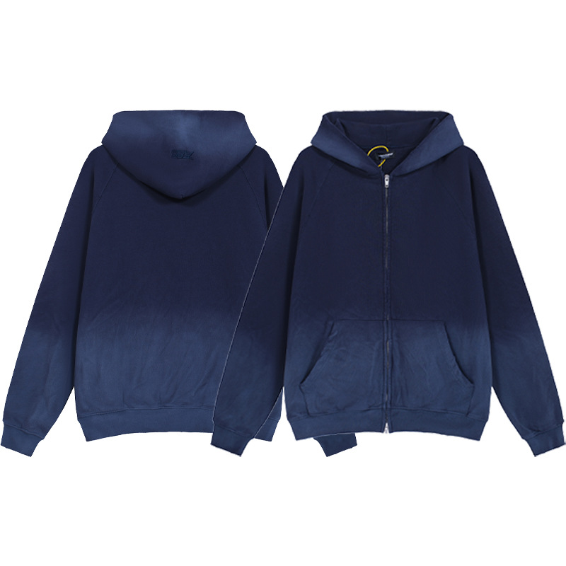 Europa y América transfronteriza lejos. ARCHIVO Otoño e Invierno color sólido angustiado cremallera con capucha casual suéter de las mujeres pareja HOODIE moda