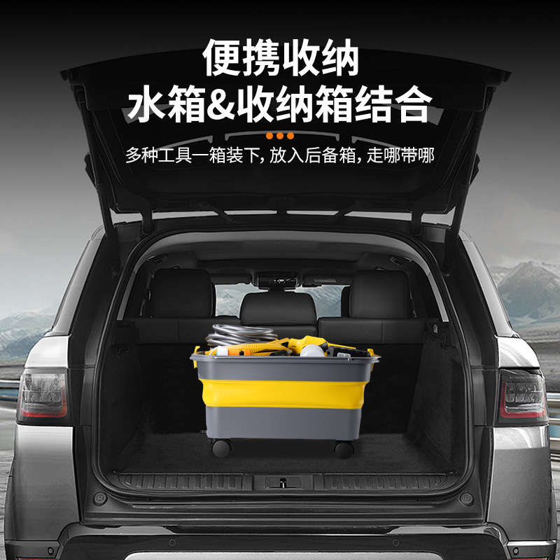 人気のポータブル折りたたみ水タンク洗車ガンワイヤレス高圧洗車機車のリチウム電池充電式洗浄機|undefined