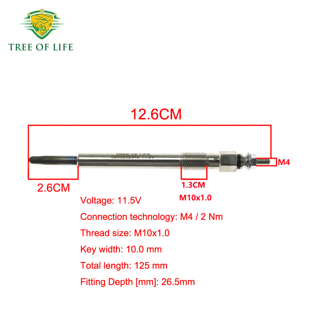 0250202040,ETC8847,0100226129 11.5V for Mercedes preheating plug