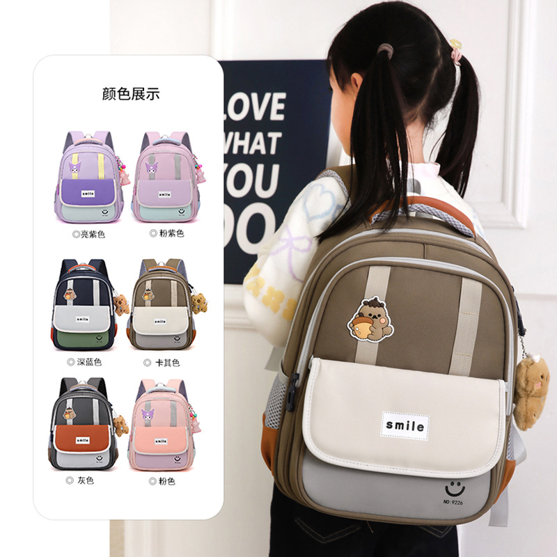 Escuela primaria mochila transpirable para niños de grado uno y dos mochilas de dibujos animados lindas mochilas para niñas