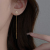 Long fashionable trend earrings with tassels, accessory, European style