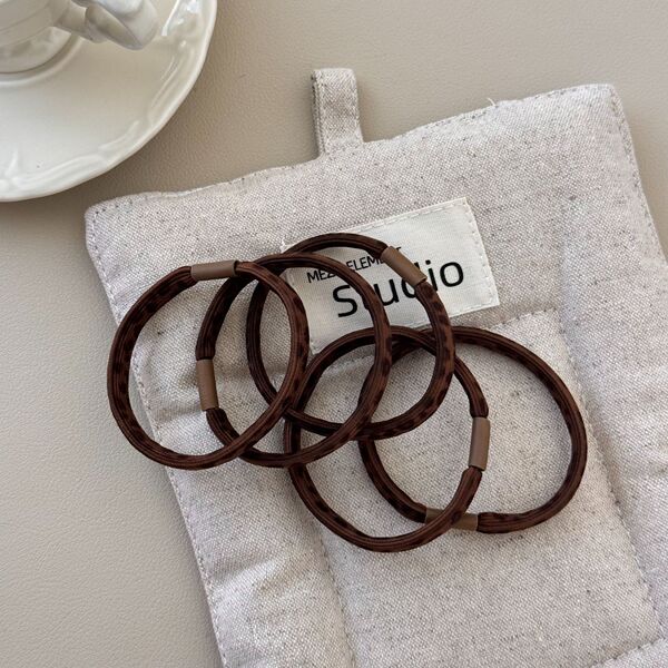 Solid color elastic durable hair rope