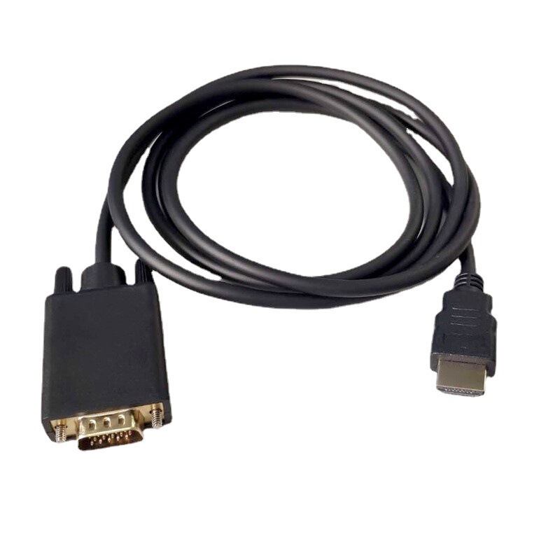 Factory wholesale 1.8 m HDMI TO VGA adapter computer display 1080p HD video HDMI TO VGA