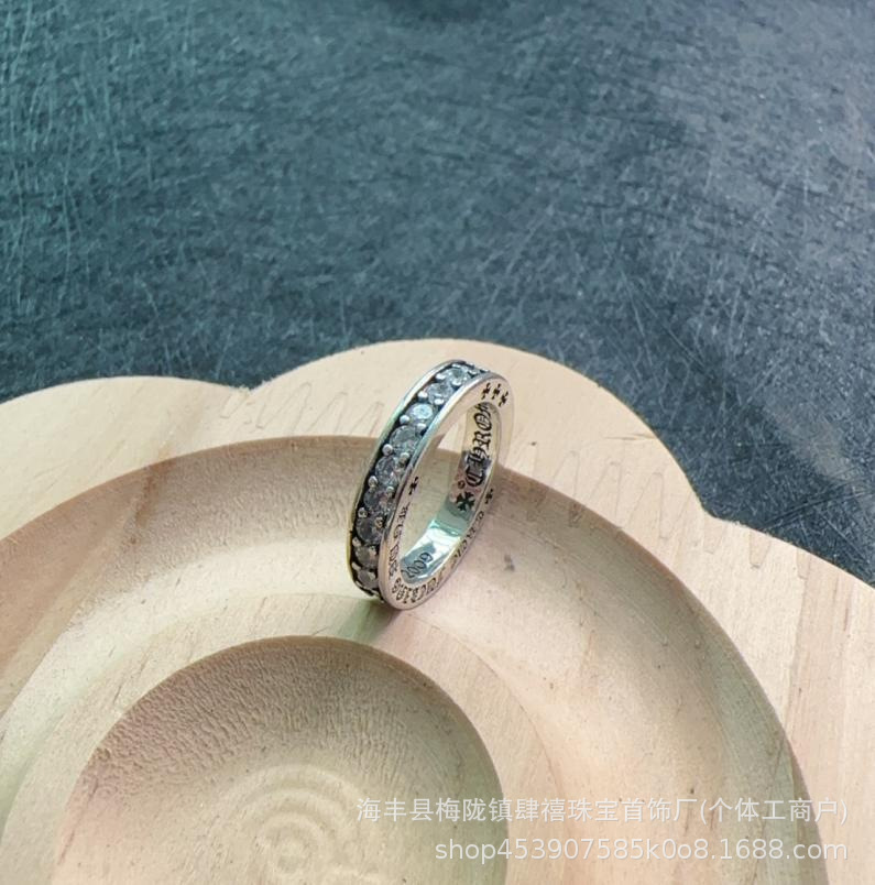 Full diamond ring (silver white diamond)