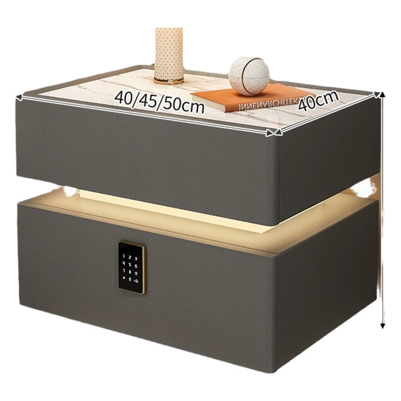 Подвесная умная тумбочка Современная минималистская Беспроводная зарядка Итальянский минималистский дом для спальни творческий Чистая красная прикроватная тумбочка