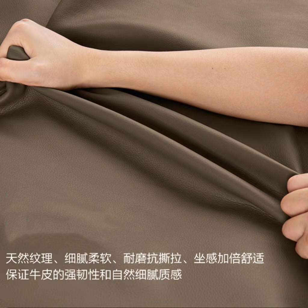 Sofá eléctrico minimalista italiano, sala de estar, sofá eléctrico multifuncional de cuero real personalizado