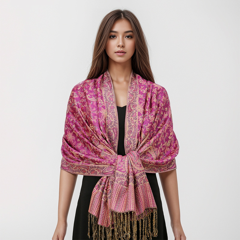 600g Weight Shawl Classification Travel, Daily Occasion Cotton, Acrylic Material Geometric Pattern All Seasons Season Women's Gender Elegant Style Women's Elegant Geometric Cotton Acrylic Shawl 8