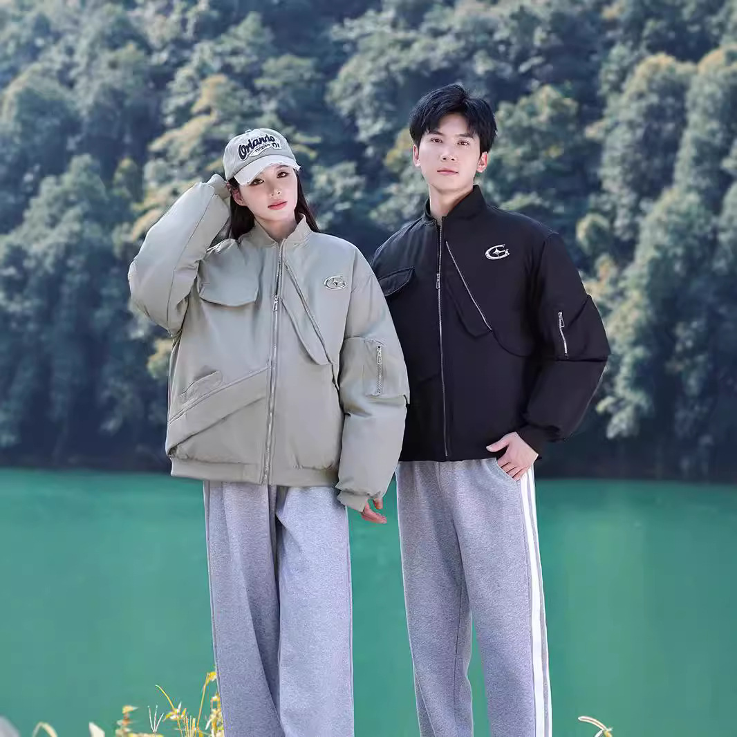 Hombres y mujeres pareja de algodón de invierno 2024 nuevo estilo de herramientas al aire libre chaqueta de algodón chaqueta con capuz chaqueta de asalto chaqueta de moda image 1