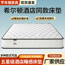 希尔顿五星酒店羊绒乳胶椰棕静音加厚独立弹簧20cm席梦思弹簧床垫