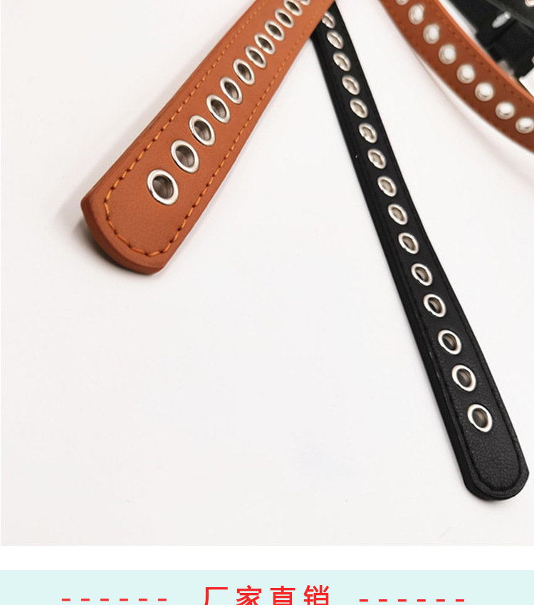 Modischer Damen Jeansgürtel Mit Auffälligem Perforationsmuster_voghion.com