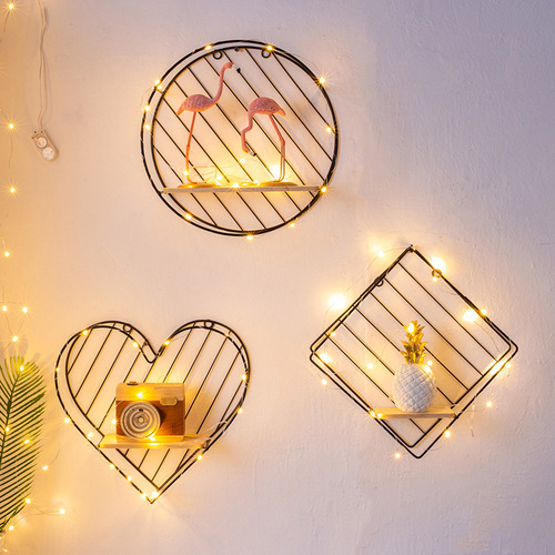 Milk tea shop restaurant wall iron art wall hanging sofa background wall decoration pendant staircase wall Nordic style decoration