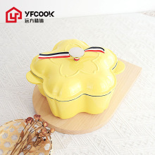 YFcook铸铁珐琅锅樱花锅汤锅搪瓷加厚小炖锅家用煲汤锅电磁炉通用