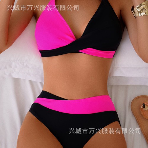 2025 Western and European Sexy Split Bikini Strap Cross Swimwear for Women