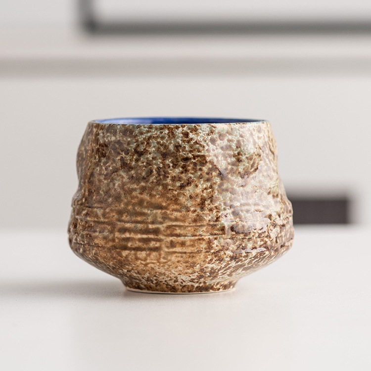 418-E 휴대용 커피잔(커피색 스프레이 도트) 220ml