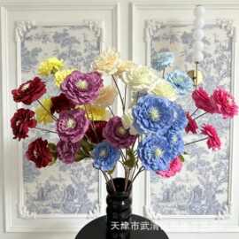 5头千层牡丹仿真花软装花艺插花设计绢花婚礼布置假花婚庆地排花