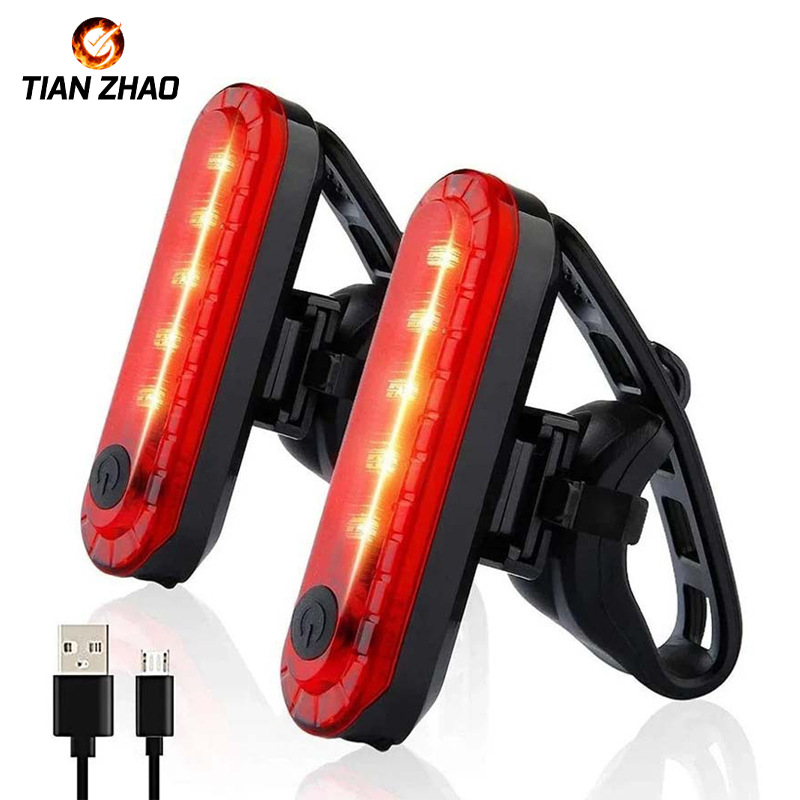 Bicycle Tail Light USB Charging Cob High Brightness Waterproof Tail Light Mountain Bike Night Riding Safety Warning Light Cycling Equipment