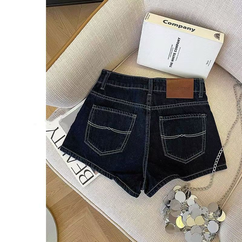 American-style sexy low-waist textured tight denim shorts for women, new summer slim-fit hot pants American-style sexy low-waist textured tight denim shorts for women, new summer slim-fit hot pants