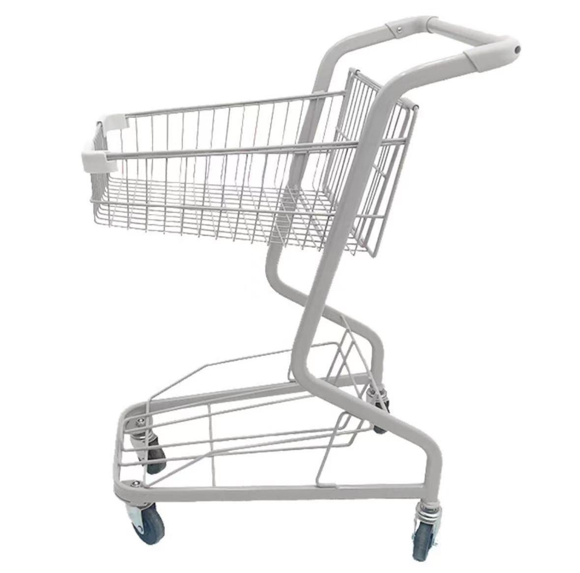 Carrito de compras de supermercado de doble capa, carrito de bar, carrito KTV, carrito rosa, máquina de muñecas.