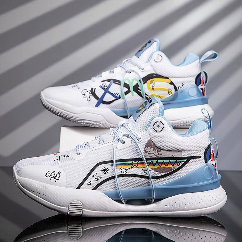 Basketball shoes for training, breathable fashionable sports shoes, trend footwear for leisure