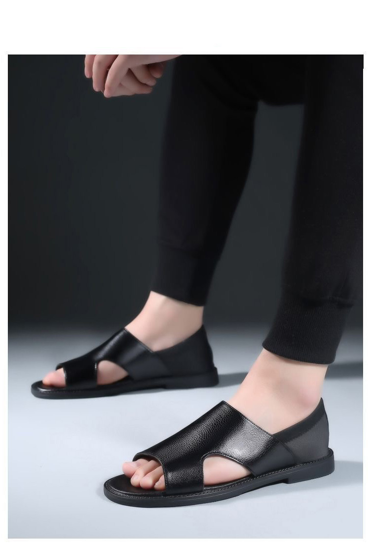 Men's Lightweight Flat Outdoor Sandals - Comfortable Beach Slippers_voghion.com