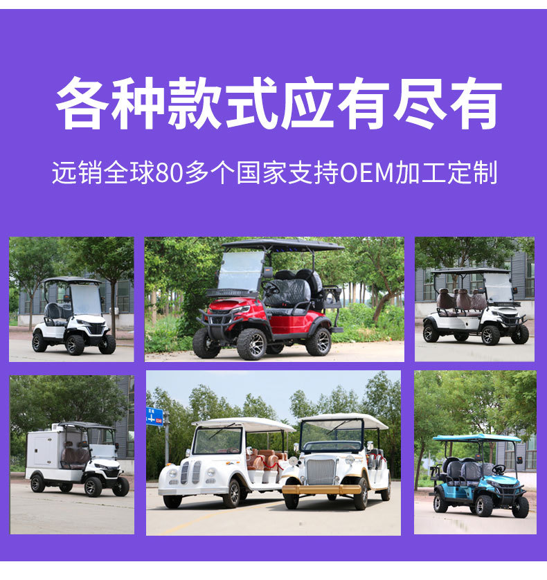 Electric Golf Cart for Foreign Trade Export, Tourist Attraction, 4-Seater, 6-Seater, Hotel Reception, Rv Golf Cart