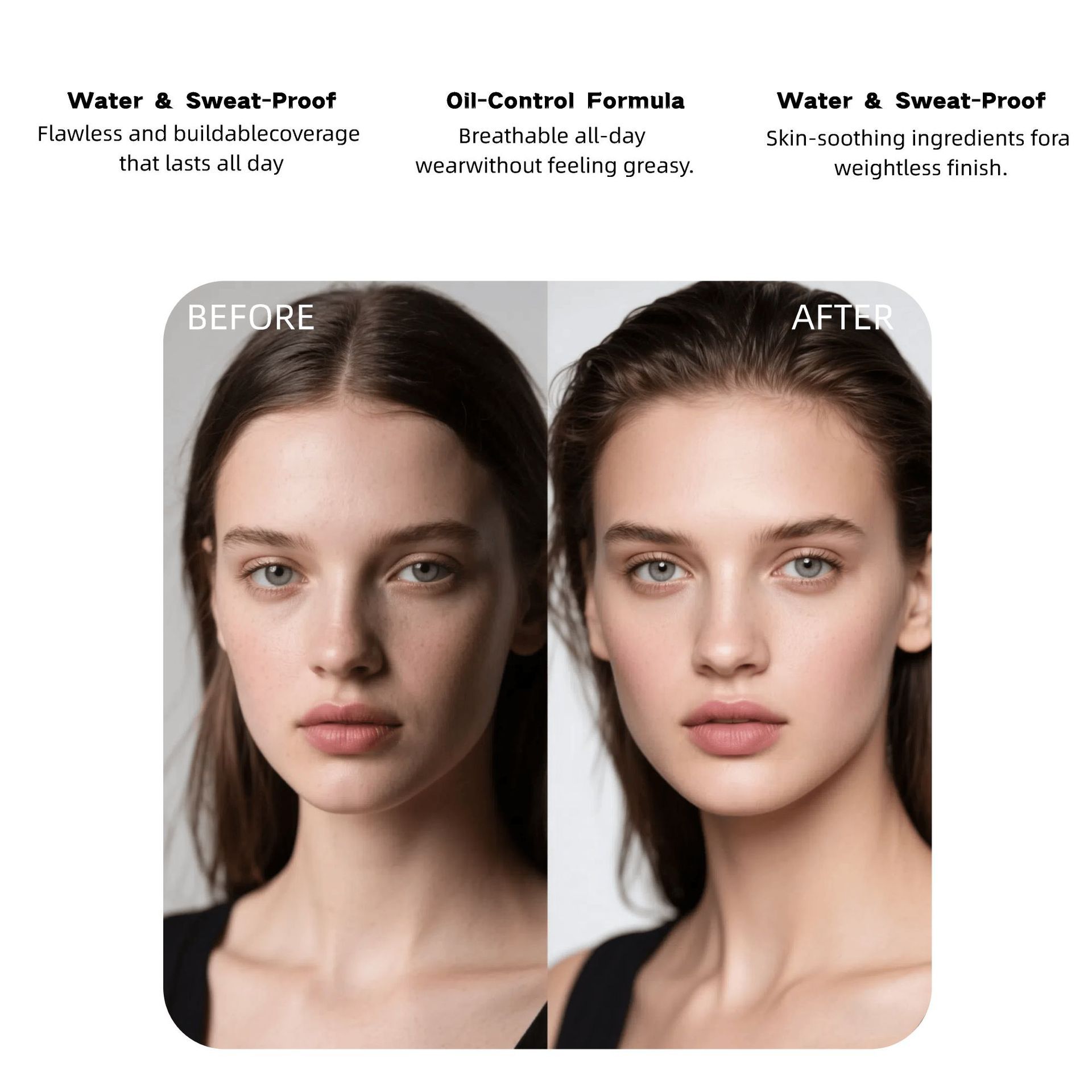 Exclusive Foundation, Long Lasting, Non Transferable, Concealing, Moisturizing, Non Cakey, Skin Nourishing, Brightening Makeup, In Stock._voghion.com