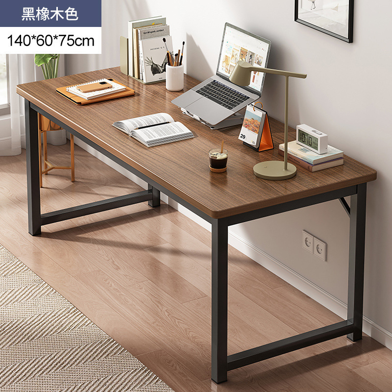 [12mm desktop] 140*60cm black oak color 30mm thick table legs