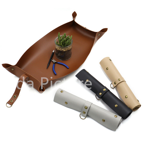 Leather Indoor Plant Pot Cover Mini Planter Pad Succulent Plant Transplant Pad Portable Plant Pot Cover