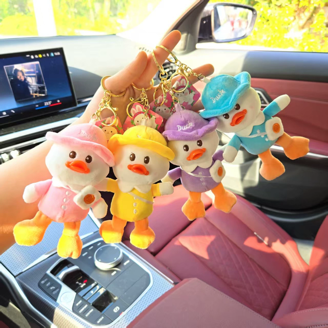 Сетка красная утка подвеска плюшевые игрушки