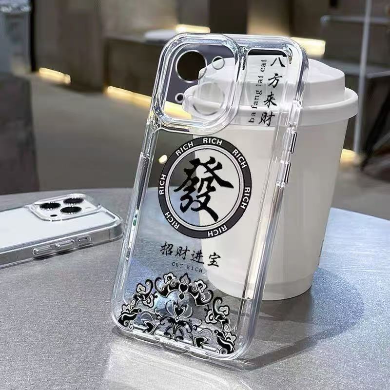 El nuevo cabello se aplica a la carcasa del teléfono iphone16promax transparente Apple 15 anti-caída 14pro/13/12/11