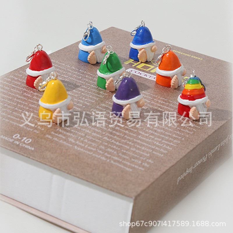 Colorido Mini enano adornos transfronterizos nueva resina creativa enano adornos decoraciones