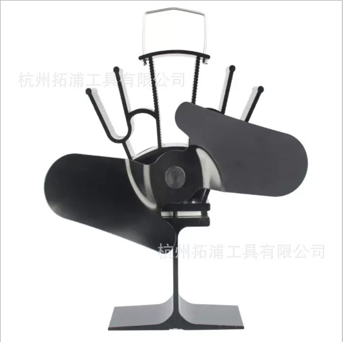 外贸热动力风扇2叶耐高温真火壁炉配件铝制热风扇设备节能高效