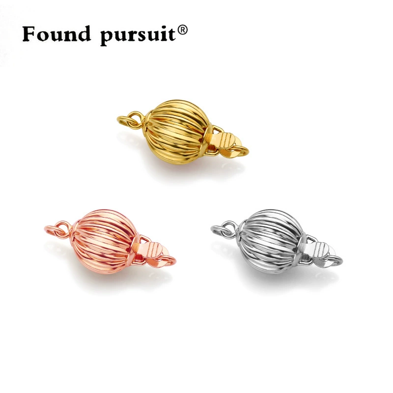 Застежка-фонарик из золота 18к, застежка-цепочка из золота 14к, аксессуары для ожерелья, браслет, украшения своими руками, жемчуг, нефрит, ювелирные изделия из золота AU750