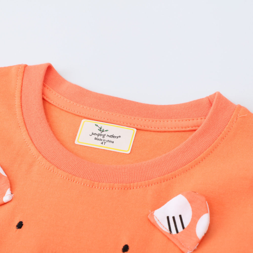 2023 otoño nuevas niñas se visten de estilo europeo y americano bordado de dibujos animados de las niñas vestido de princesa de manga larga de algodón de punto falda infantil