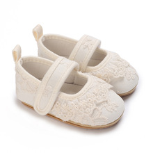 婴儿公主蕾丝凉鞋婴儿鞋透气幼童鞋软底防滑学步鞋