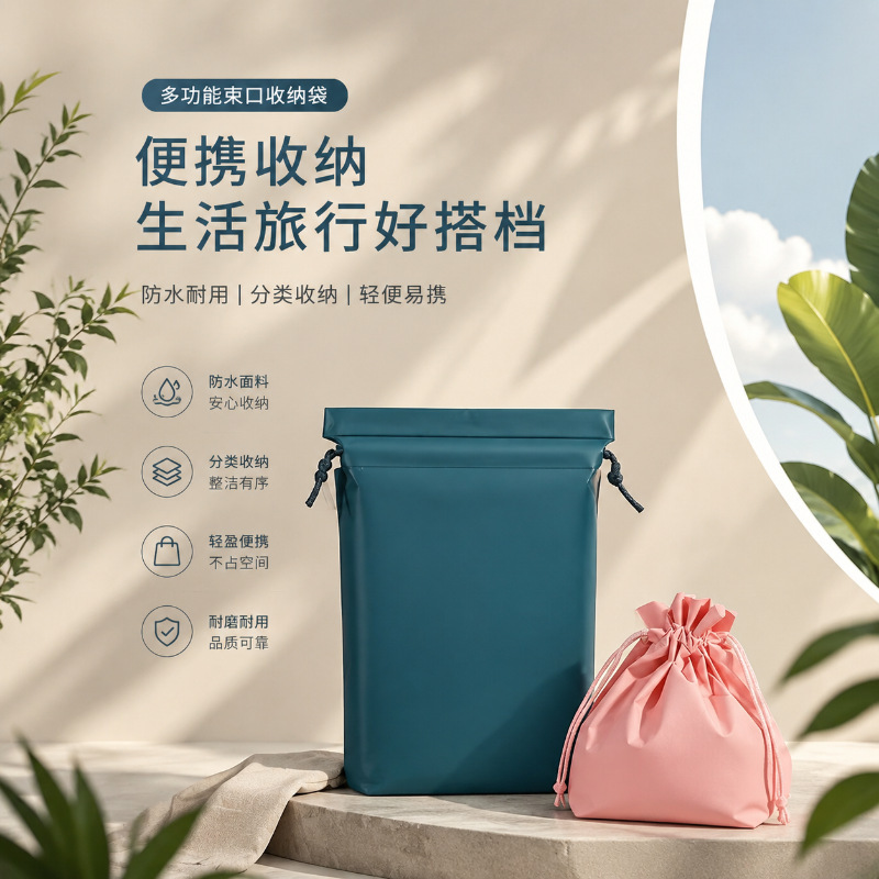 Colorful Plastic Drawstring Pouches with Cotton Rope Closure for Storing Underwear, Socks, and Leggings Colorful Plastic Drawstring Pouches with Cotton Rope Closure for Storing Underwear, Socks, and Leggings
