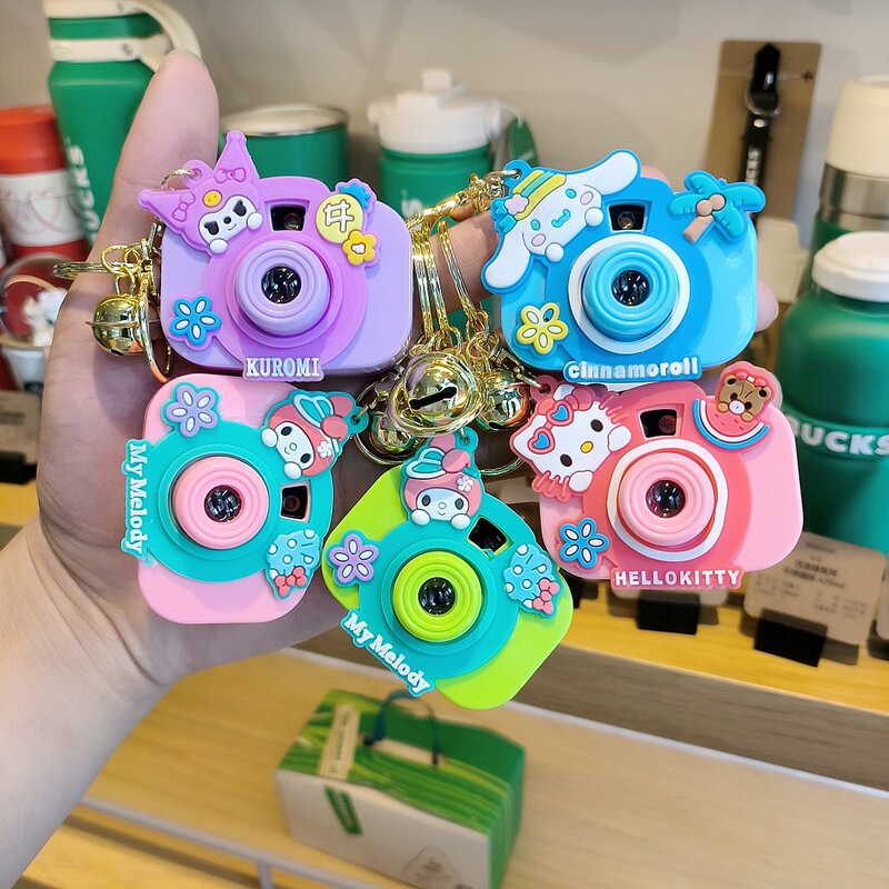 Kuromi Sanrio Simulation Projection Camera Keychain Cartoon Cute Bag Pendant Children's Gift Wholesale Kuromi Sanrio Simulation Projection Camera Keychain Cartoon Cute Bag Pendant Children's Gift Wholesale