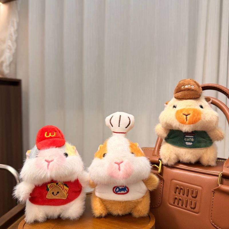Trendy Cute Guinea Pig Plush Toy Doll Hamster Bag Charm Keychain Doll Toy