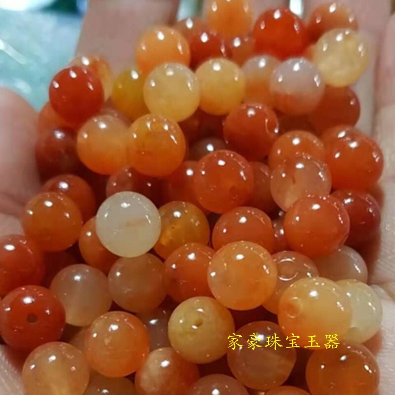新疆金糸玉黄龍玉珠散珠diy数珠耳ペンダント手串毛衣チェーンネックレスブレスレット円珠|undefined