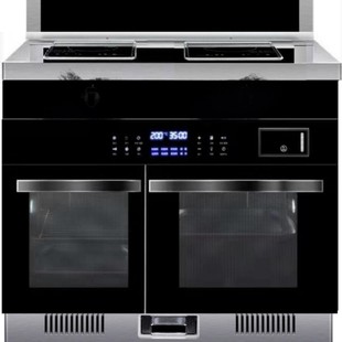 Double induction cooker integrated stove one-piece all-in-one left steaming right baking range hood stove disinfection cabinet steaming oven low price
