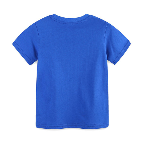 2024夏季新款男童T恤时尚欧美风卡通印花运动衫儿童圆领短袖上衣