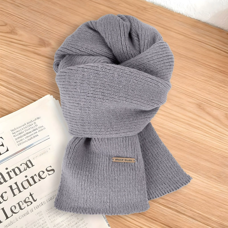 Длинный knitted шарф, универсальный демисезон, городской стиль, простой элегантный дизайн (много цветов)