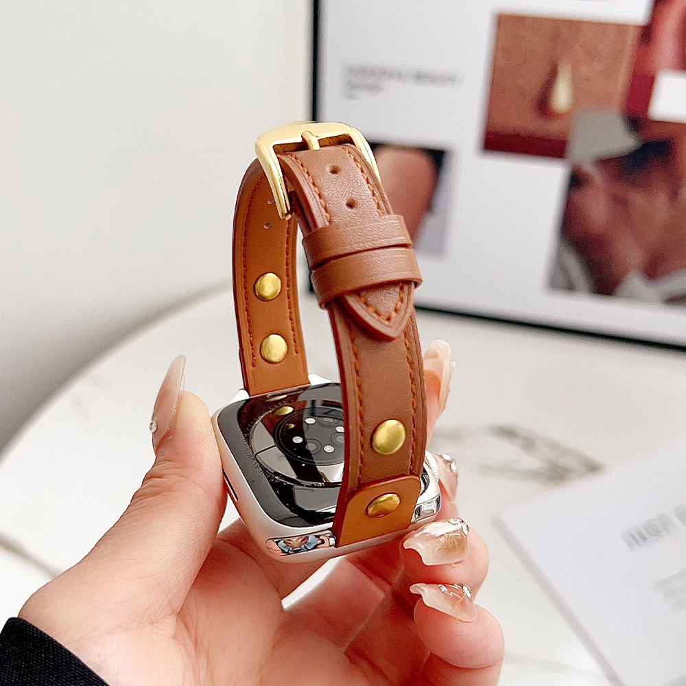 30g Weight Watch Strap Classification Genuine leather Material Round Pattern Casual, Simple Style Style Casual Simple Style Round Watch Strap 14
