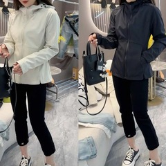 冲锋衣女装欧洲站2025时尚百搭修身上衣瑜伽运动休闲外穿短款外套