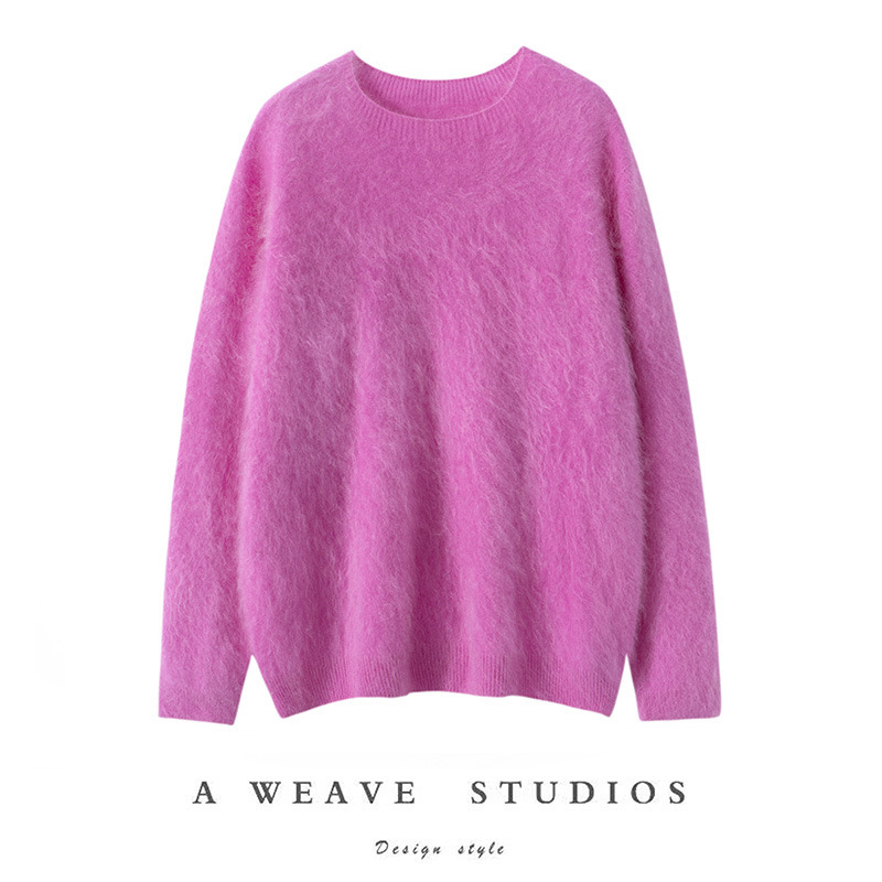 [Fleece Series] 25 Years New 100% Cashmere Round Neck Seamless Multi-Color Optional Fleece Cashmere Sweater